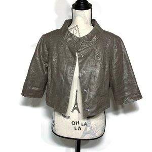 VERO Moda M cropped metallic thread minimalist blazer